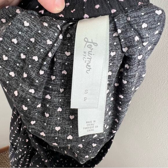 Lorimer Heart Print Mini Skirt Black Polka Dot Smock - Picture 4 of 5